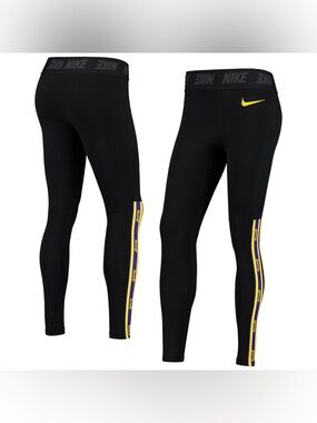 Women's Nike Black Los Angeles Lakers Leg-A-See Tri-Blend Leggings